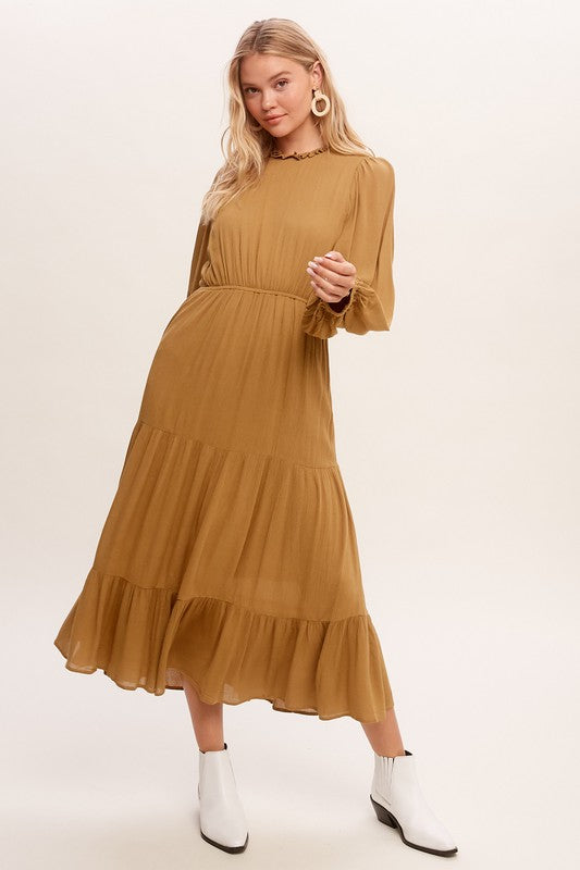 Listicle Feminine Boho Inspired Maxi Woven Dress