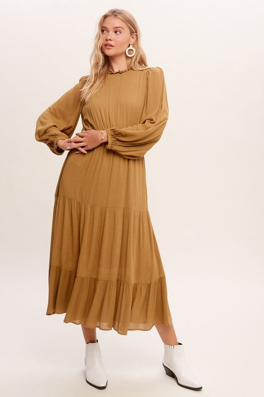 Listicle Feminine Boho Inspired Maxi Woven Dress