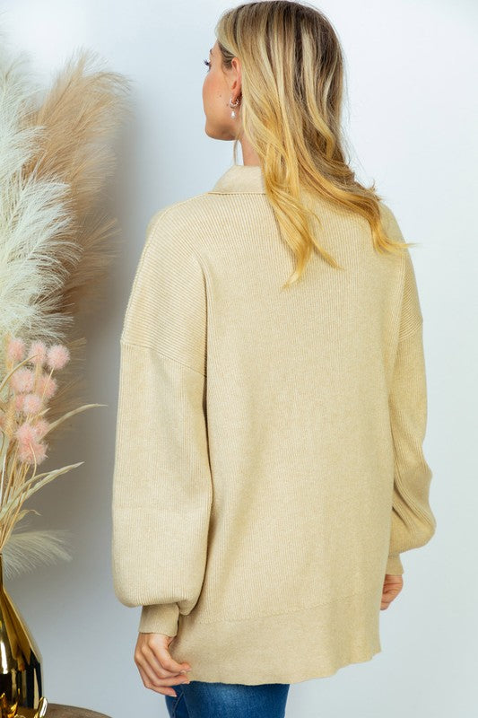 Load image into Gallery viewer, White Birch Long Sleeve Solid Knit Top
