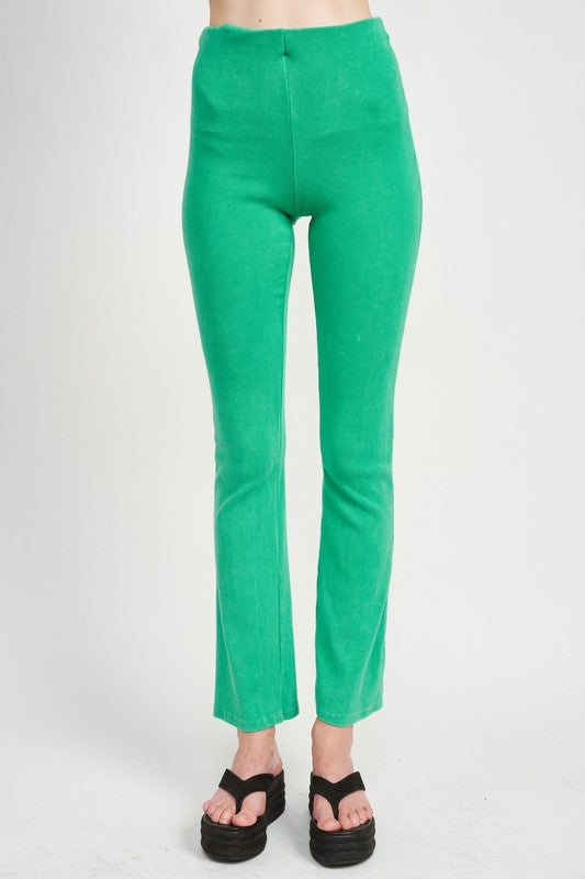 Emory Park HIGH WAIST RIB FLARED PANTS