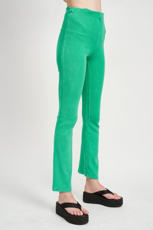 Emory Park HIGH WAIST RIB FLARED PANTS