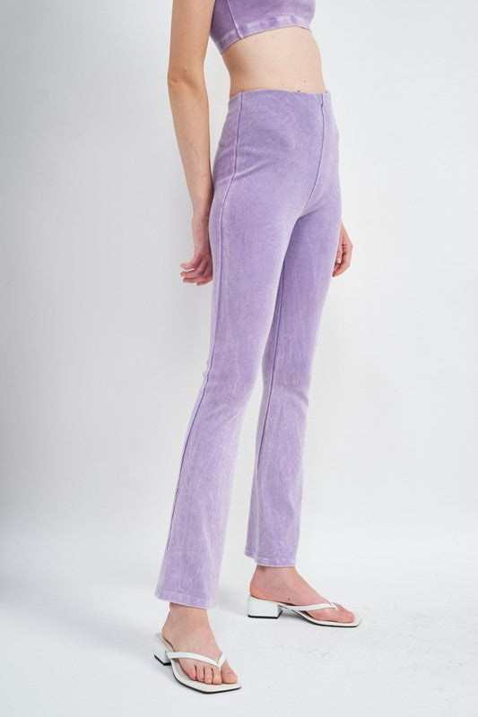 Emory Park HIGH WAIST RIB FLARED PANTS