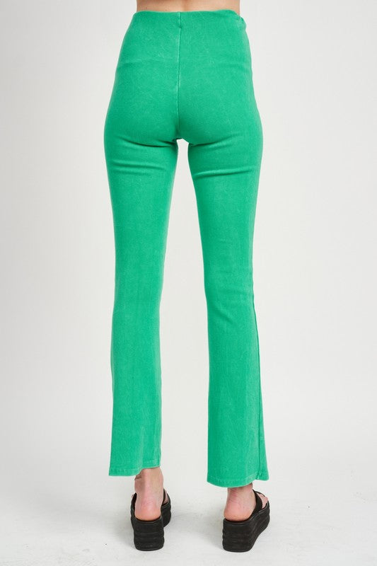 Emory Park HIGH WAIST RIB FLARED PANTS