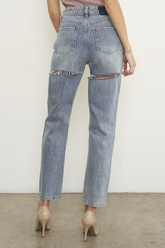 Denim Lab USA High Waist Straight Jeans