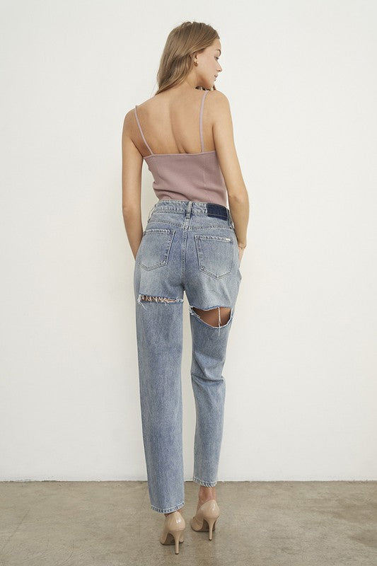 Denim Lab USA High Waist Straight Jeans