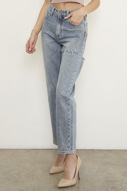 Denim Lab USA High Waist Straight Jeans