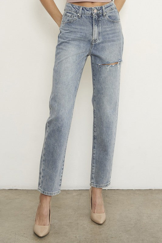 Denim Lab USA High Waist Straight Jeans