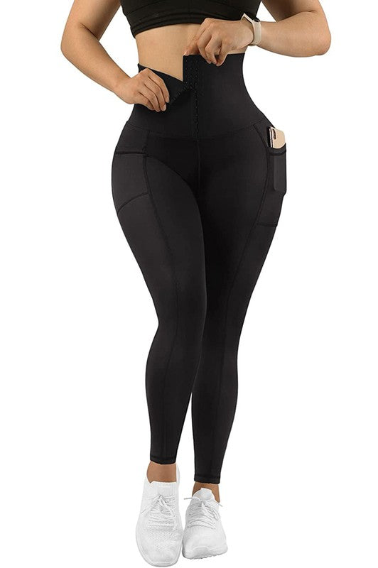 OTOS Active Corset leggings  Soft Body Shaper with Pockets