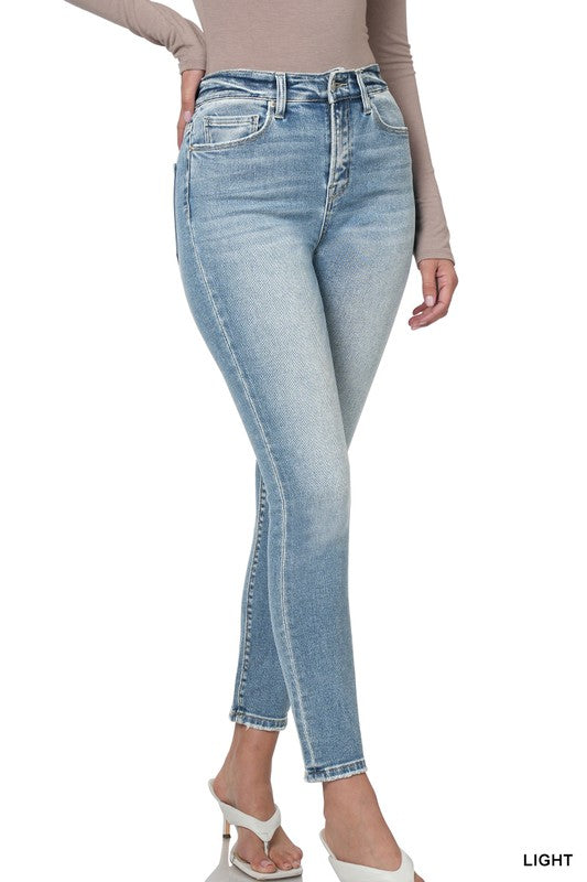 ZENANA High Rise Ankle Skinny Denim Pants