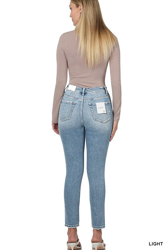 ZENANA High Rise Ankle Skinny Denim Pants