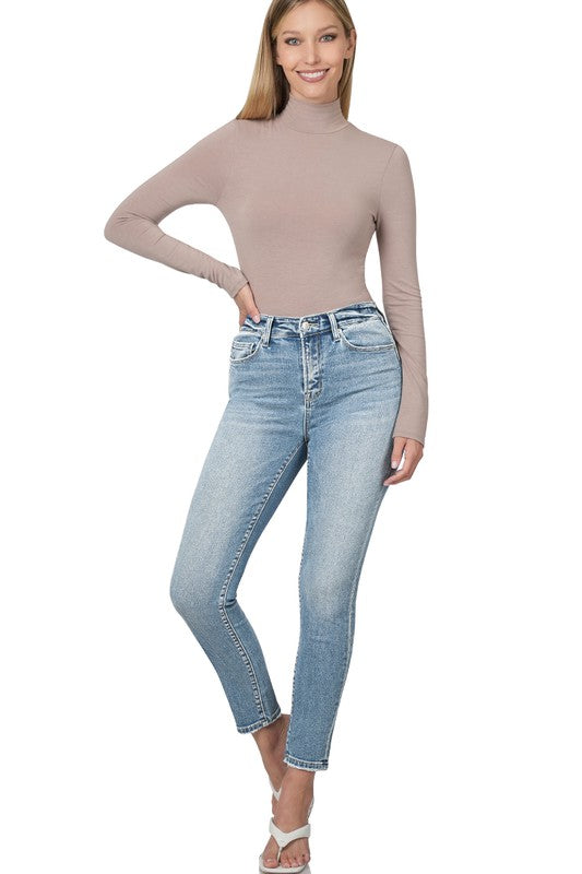 ZENANA High Rise Ankle Skinny Denim Pants