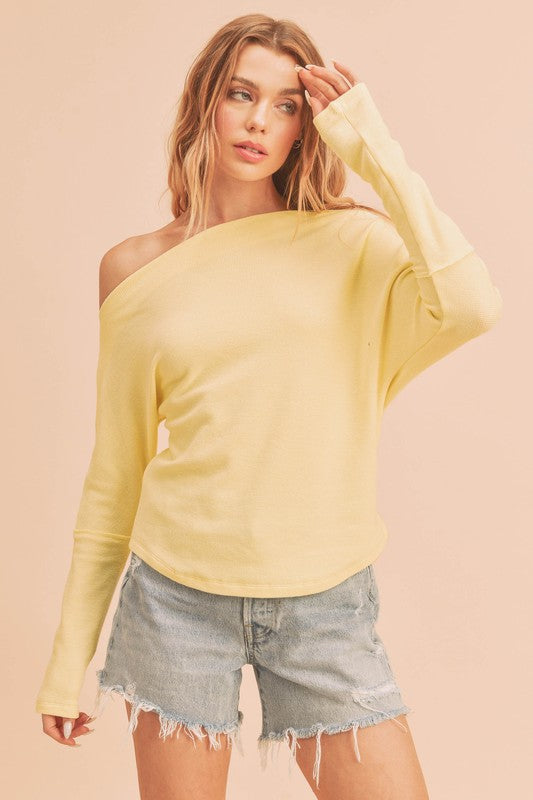 Aemi + Co Lula Off Shoulder Thermal Top