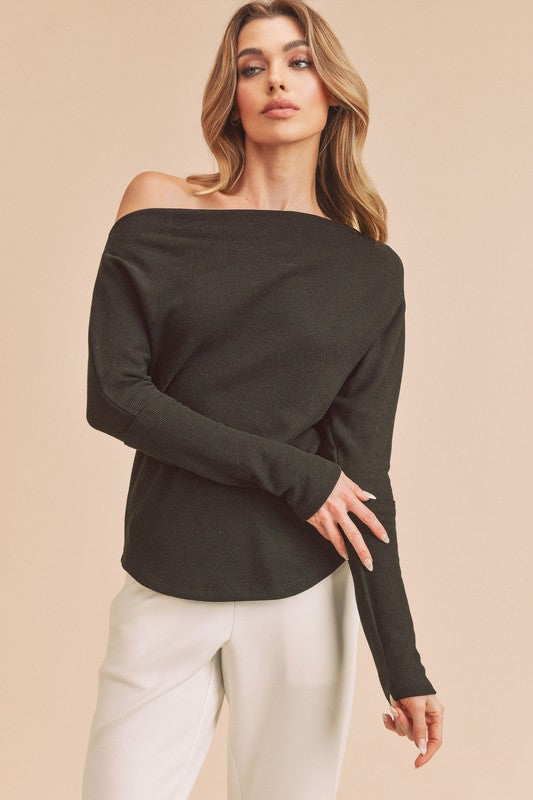 Aemi + Co Lula Off Shoulder Thermal Top