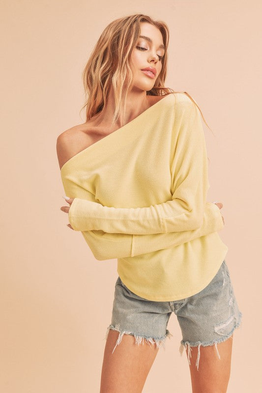 Aemi + Co Lula Off Shoulder Thermal Top