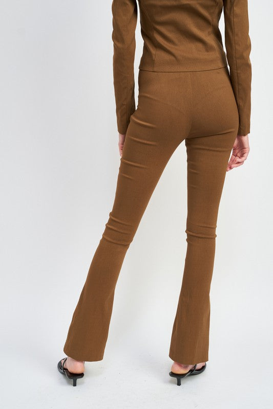 Emory Park HIGH WAIST PANTS WITH FRONT SLITS