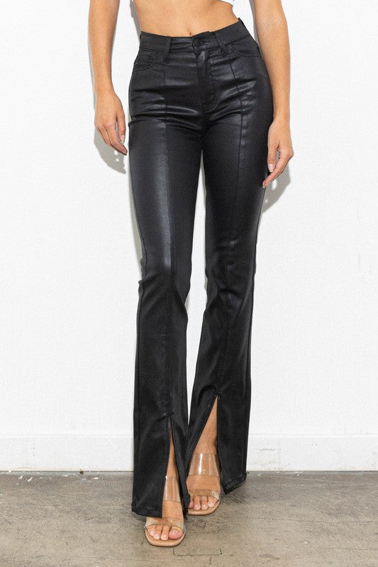 Load image into Gallery viewer, Vibrant M.i.U Front Slit Slim Bootcut
