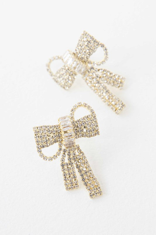 Lovoda Crystal Bow Earrings
