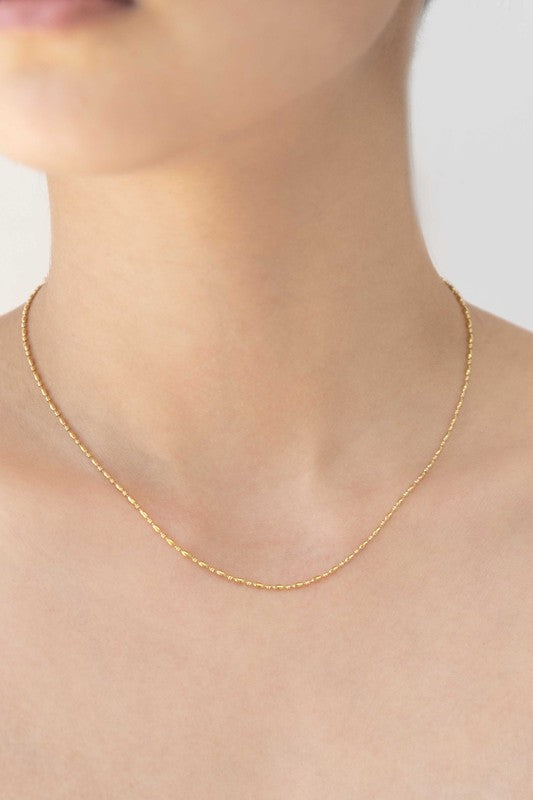 Lovoda Mini Gold Bead Chain Necklace