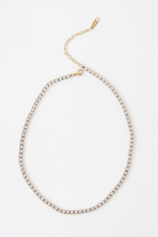 Load image into Gallery viewer, Lovoda Round Stone Tennis Necklace
