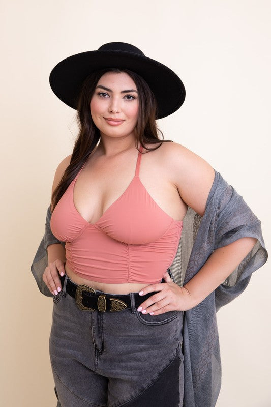 Leto Plus Size Ruched Bralette