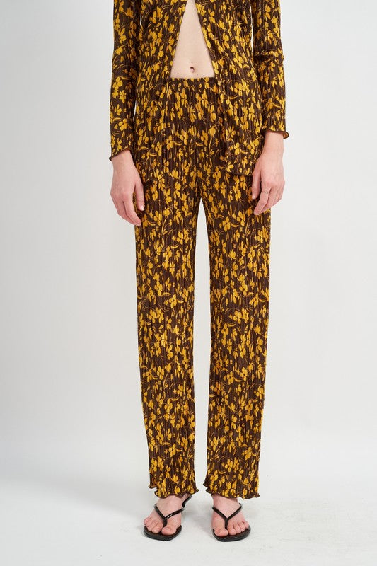 Emory Park MICRO PLEAT LOUNGE PRINTED PANTS