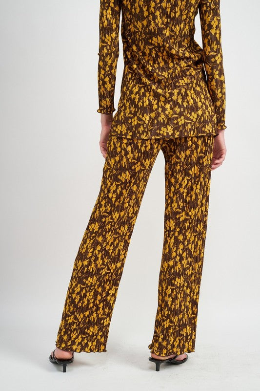 Emory Park MICRO PLEAT LOUNGE PRINTED PANTS