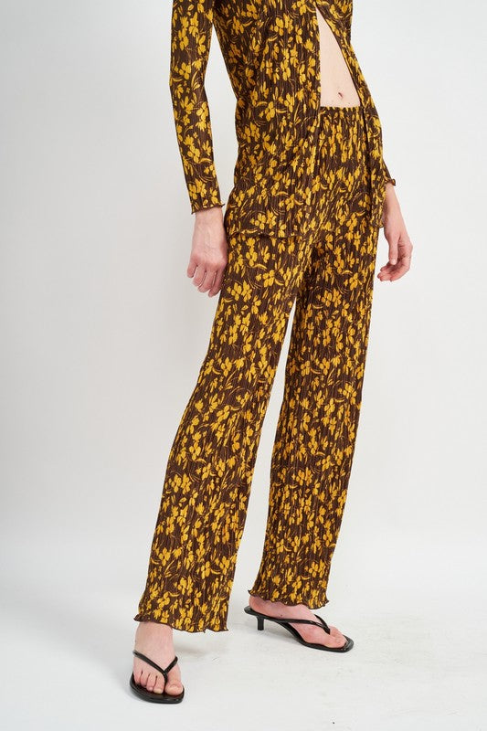 Emory Park MICRO PLEAT LOUNGE PRINTED PANTS