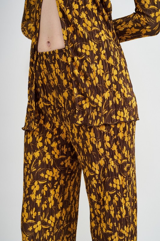 Emory Park MICRO PLEAT LOUNGE PRINTED PANTS