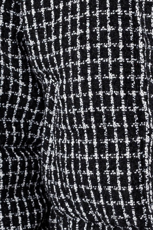 Load image into Gallery viewer, LE LIS Tweed Crop Puffer Jacket
