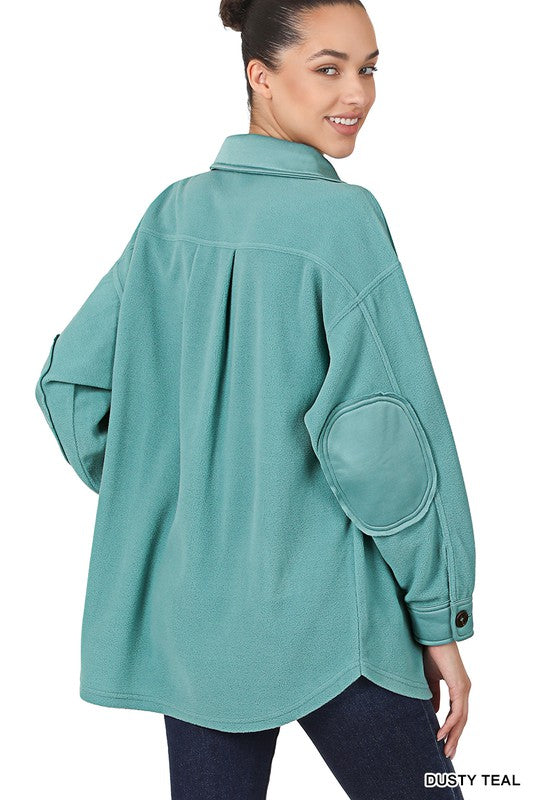 Load image into Gallery viewer, ZENANA Oversized Basic Fleece Shacket
