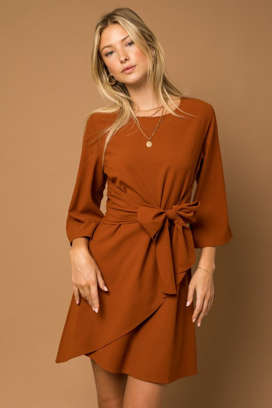 Gilli Kimono Sleeve Tie Wrap Dress