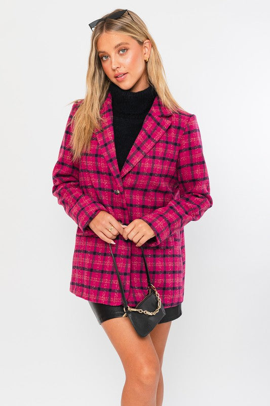 LE LIS Single Button Blazer Coat