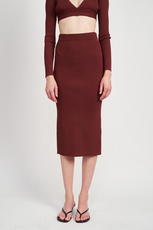 Emory Park HIGH WAIST MIDI PENCIL SKIRT