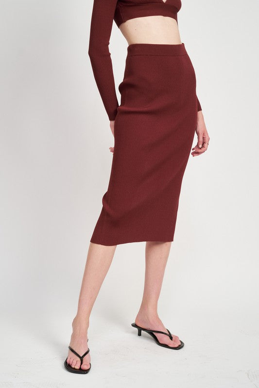 Emory Park HIGH WAIST MIDI PENCIL SKIRT