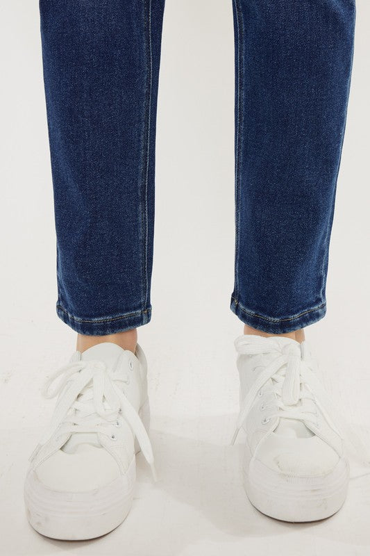 Kan Can High Rise Slim Straight Jeans
