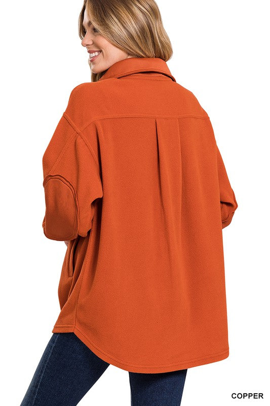 Load image into Gallery viewer, ZENANA Oversized Basic Fleece Shacket
