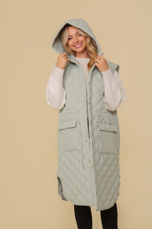 TIMING Haileys Hooded Oversized Vest Jacket