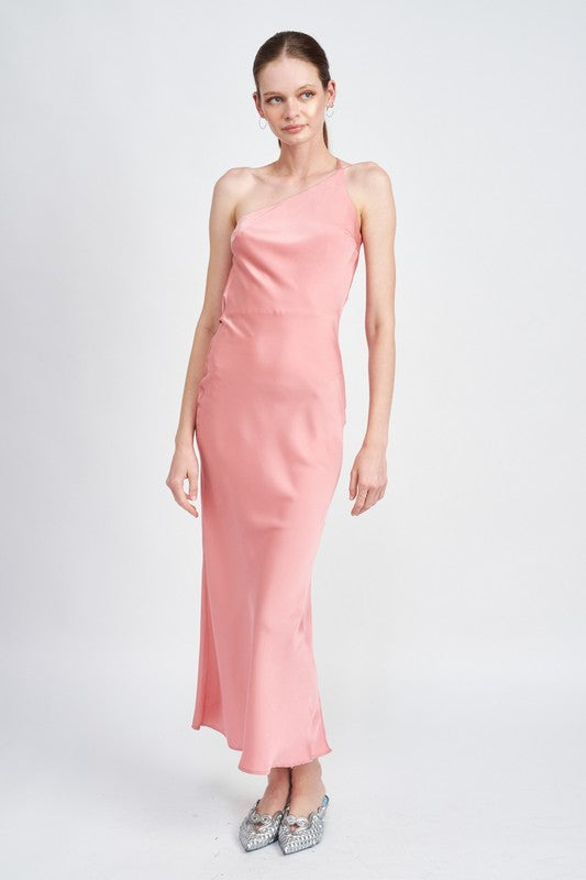 Load image into Gallery viewer, Emory Park SATIN MAXI BIAS MAXI DRESS
