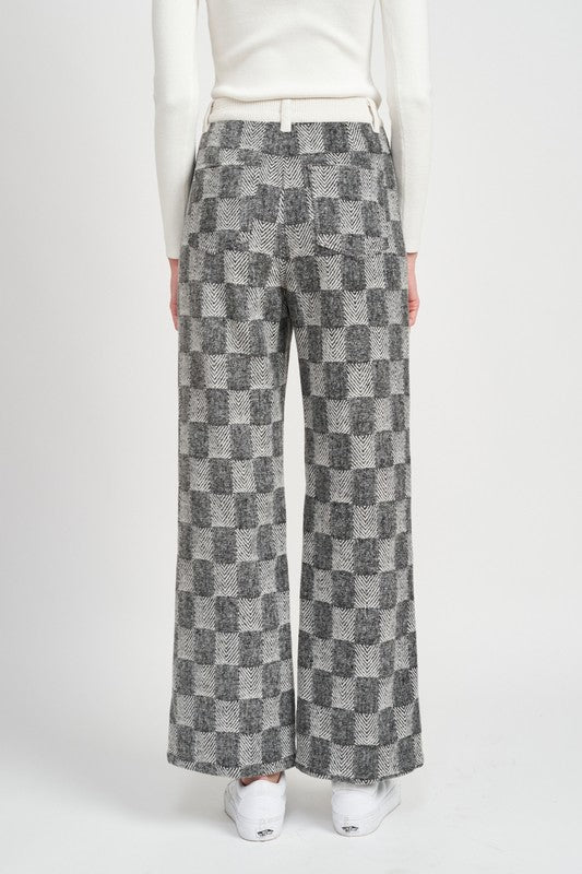 Emory Park PLAID WIDE LEG PANTS