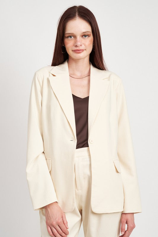 Load image into Gallery viewer, Emory Park OVERSIZED CUTEDGE DETAIL BLAZER
