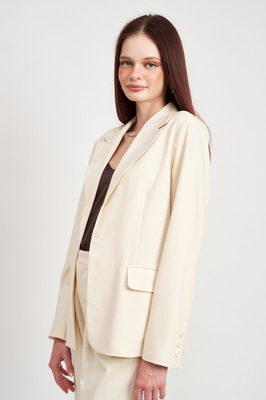 Load image into Gallery viewer, Emory Park OVERSIZED CUTEDGE DETAIL BLAZER
