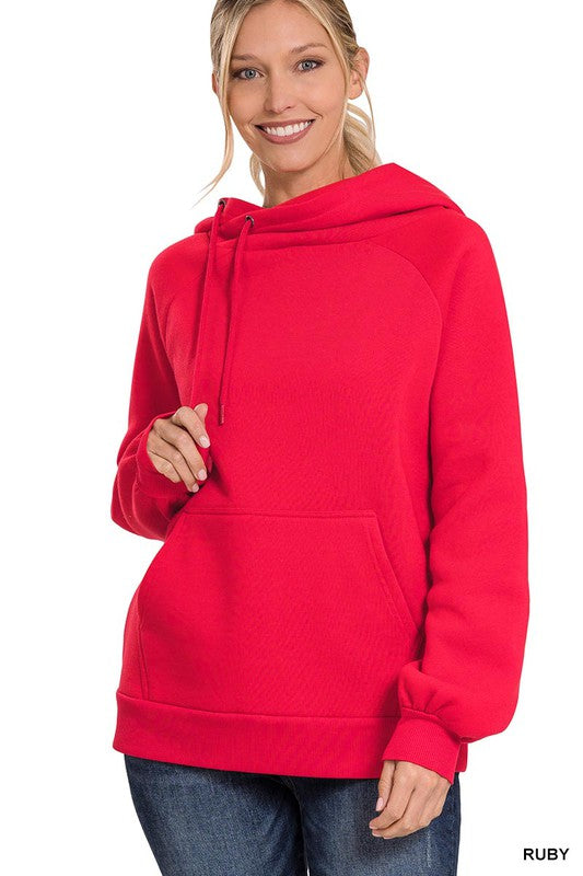 ZENANA Side Hoodie Sweatshirt With kangaroo Pocket