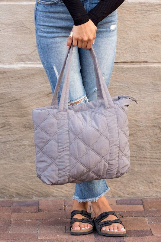 Load image into Gallery viewer, Aili&amp;#39;s Corner Quilted Tote
