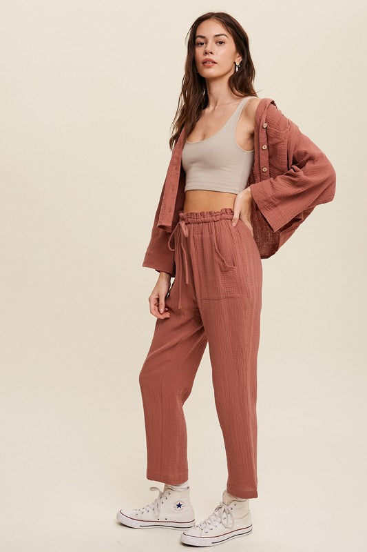 Load image into Gallery viewer, Listicle Long Sleeve Button Down and Long Pants Sets
