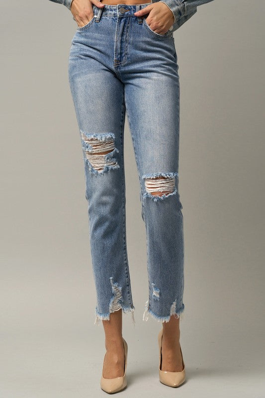 Insane Gene HIGH RISE PREMIUM STRAIGHT JEANS