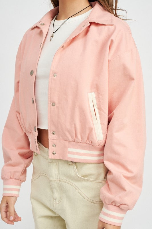 Emory Park COLLARED BOMBER JACKET