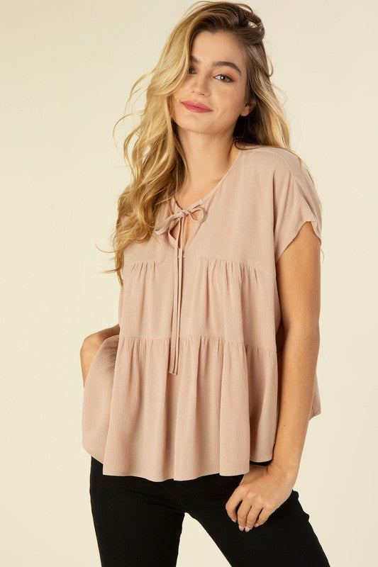 Lilou A line tiered blouse