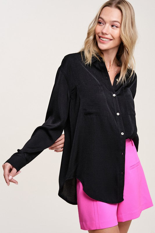 La Miel Hazel Button Down Top