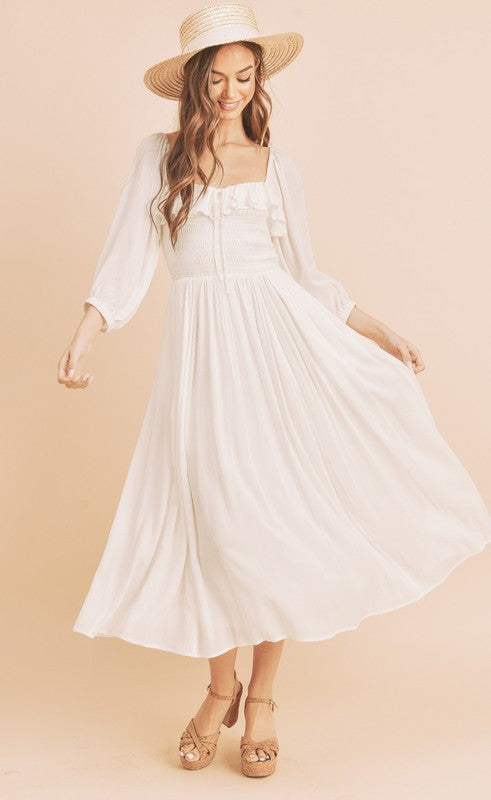 Aemi + Co Geri Ruffle Smocked Maxi Dress