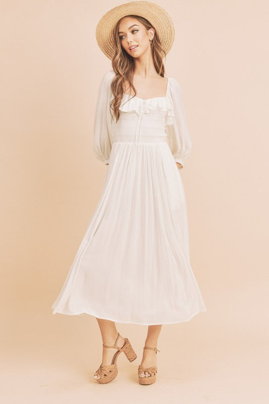 Aemi + Co Geri Ruffle Smocked Maxi Dress